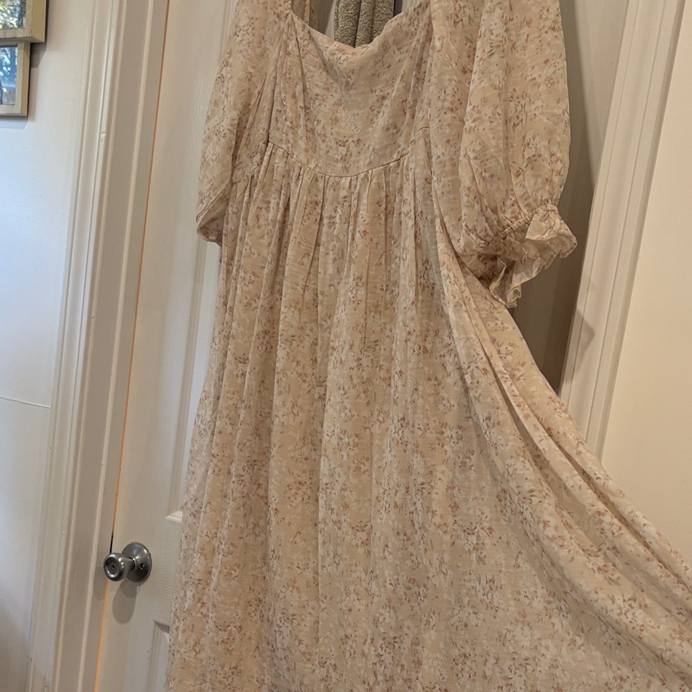 Floral Cream Dress